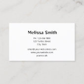 Carte De Visite Style Plage Tortues Argent (Dos)