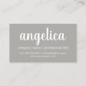 Carte De Visite Style professionnel Cursif / Texture grise (Dos)