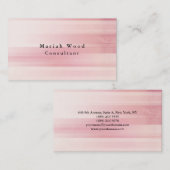 Carte De Visite Style professionnel rose Texture tendance (Devant / Derrière)