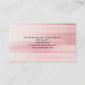 Carte De Visite Style professionnel rose Texture tendance (Dos)