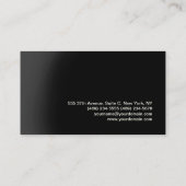 Carte De Visite Style professionnel tendance gris noir impressionn (Dos)