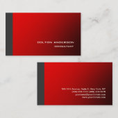 Carte De Visite Style professionnel tendance gris rouge impression (Devant / Derrière)
