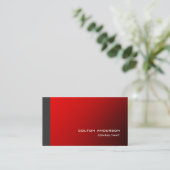 Carte De Visite Style professionnel tendance gris rouge impression (Debout devant)