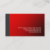 Carte De Visite Style professionnel tendance gris rouge impression (Dos)