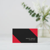 Carte De Visite Style professionnel tendance Rouge Noir impression (Debout devant)