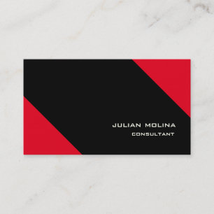 Carte De Visite Style professionnel tendance Rouge Noir impression