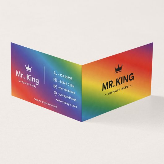 Carte de visite Style Rainbow King (Outside)