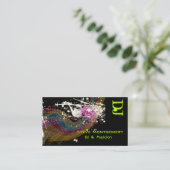 Carte De Visite Style rétro Dj et musicien (Debout devant)