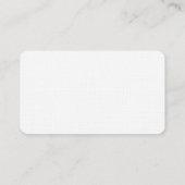 Carte De Visite Style Rétro Élégant Simple Noir & Blanc (Dos)