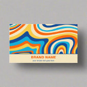 Carte De Visite Style Retro Psychedelic Super coloré Abstrait