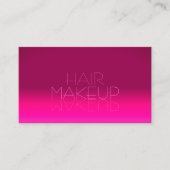 Carte De Visite Style rose dégradé Police de miroir classique mode (Devant)