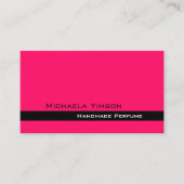 Carte De Visite Style rose et noir Moderne Simple Professionnel (Devant)