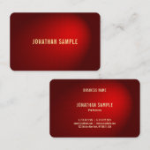 Carte De Visite Style Rouge Damask Or Texte Modèle Chic Arrondi (Devant / Derrière)