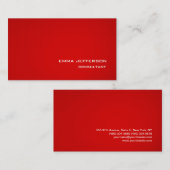 Carte De Visite Style Rouge professionnel tendance impressionnante (Devant / Derrière)