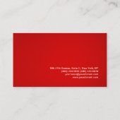 Carte De Visite Style Rouge professionnel tendance impressionnante (Dos)