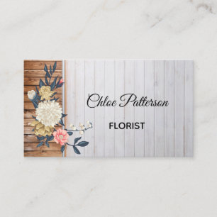 Carte De Visite Style rustique floral