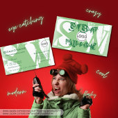 Carte De Visite Style Sage Vert Blanc avec logo et monogramme