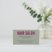 Carte De Visite Stylé Salon des cheveux Style Consultant Attractif (Debout devant)