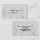 Carte De Visite Style simple gris professionnel (Devant / Derrière)