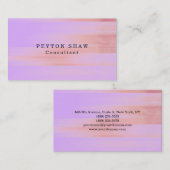 Carte De Visite Style Simple Mauve Mallow Pink Professionnel (Devant / Derrière)