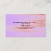 Carte De Visite Style Simple Mauve Mallow Pink Professionnel (Dos)