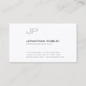 Carte De Visite Style simple moderne design chic Monogramme (Devant)
