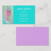 Carte De Visite Style simple moderne plumes art personnalisable (Devant / Derrière)