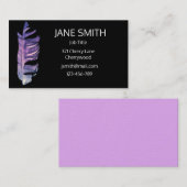 Carte De Visite Style simple moderne plumes art personnalisable (Devant / Derrière)