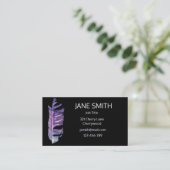 Carte De Visite Style simple moderne plumes art personnalisable (Debout devant)