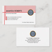 Carte De Visite Style Simple Red Crisscross Line SEO Marketing (Devant / Derrière)