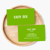 Carte De Visite Style tendance Gras Vert Typographie unique