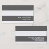 Carte De Visite Style tendance Gris Blanc Professionnel (Devant / Derrière)