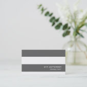 Carte De Visite Style tendance Gris Blanc Professionnel (Debout devant)