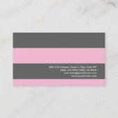 Carte De Visite Style tendance Gris Rose Professionnel (Dos)