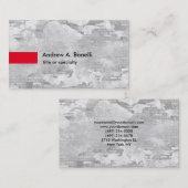 Carte De Visite Style tendance mur gris professionnel moderne (Devant / Derrière)