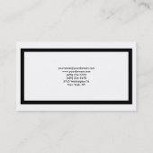 Carte De Visite Style tendance noir blanc rouge professionnel mode (Dos)