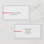 Carte De Visite Style tendance noir blanc rouge professionnel mode (Devant / Derrière)