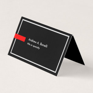 Carte De Visite Style tendance noir blanc rouge professionnel mode
