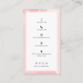 Carte De Visite Style tendance photo abstraite personnelle (Dos)