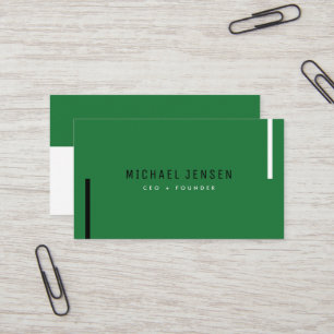 Carte De Visite Style tendance Pine vert moderne minimal