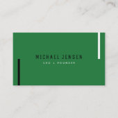 Carte De Visite Style tendance Pine vert moderne minimal (Devant)