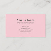 Carte De Visite Style tendance Rétro minimal rose rouge (Dos)