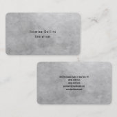 Carte De Visite Style tendance Simple simple Mur en pierre gris cl (Devant / Derrière)