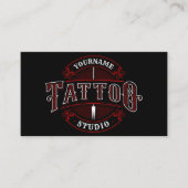 Carte De Visite Style traditionnel AJOUTER LE NOM Tattoo Studio Sh (Devant)