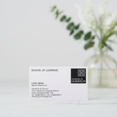 Carte De Visite Style universitaire - Noir (Platine) (Debout devant)