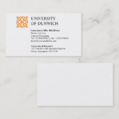 Carte De Visite Style universitaire v2 (Devant / Derrière)