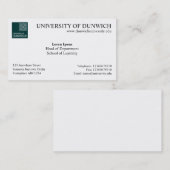Carte De Visite Style v4 d'université (Devant / Derrière)