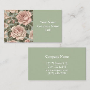 Carte De Visite Style victorien Country Garden Rose Imprimer