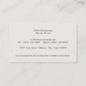 Carte De Visite Style Vintage traditionnel (Dos)