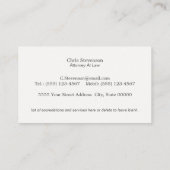 Carte De Visite Style Vintage traditionnel (Dos)